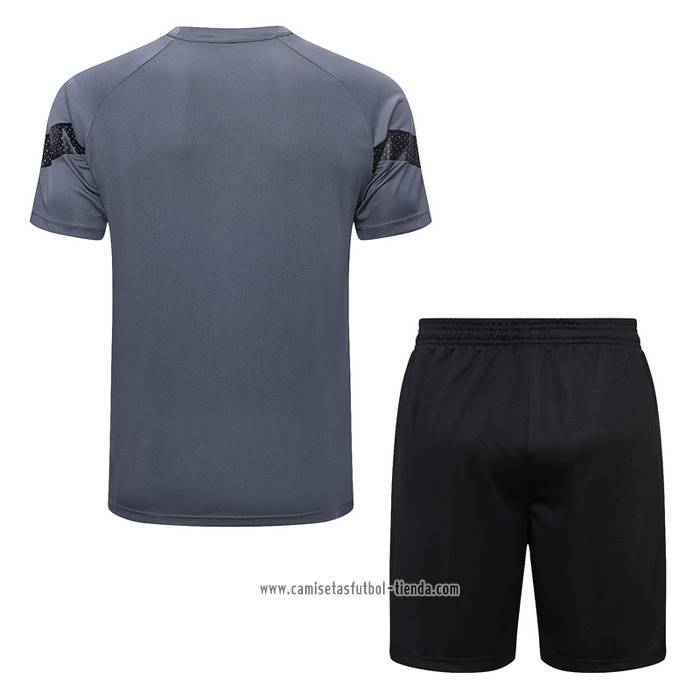 Chandal del Borussia Dortmund 2022 2023 Manga Corta Gris - Pantalon Corto